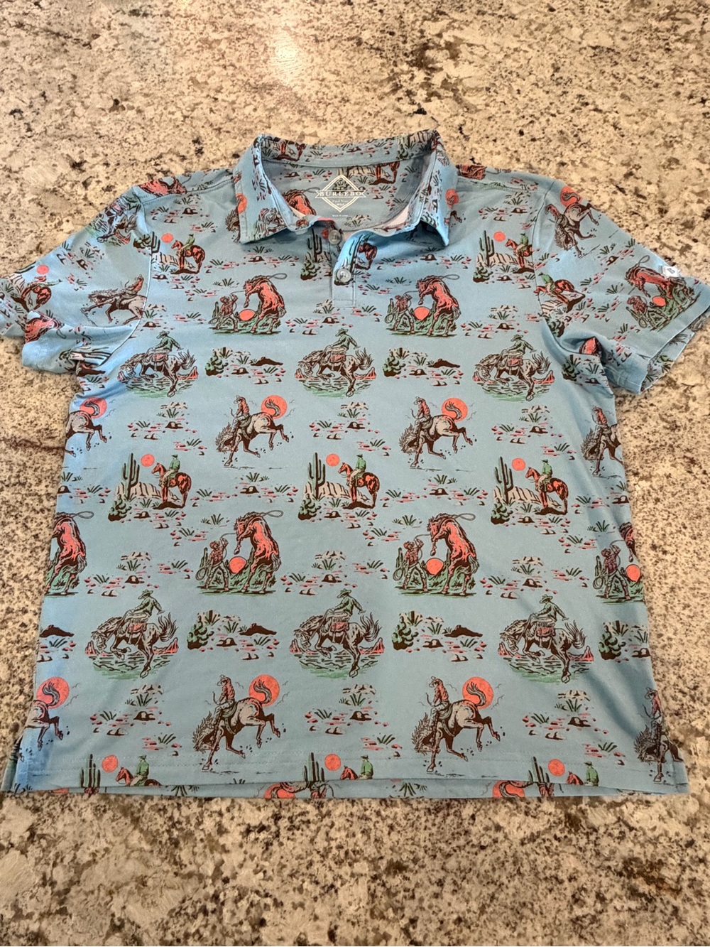 Burlebo Cowboy Up Cactus Western Print